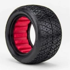 Brand new ✔️ AKA PRODUCTS, INC. 1/10 Crosslink Rear 2.2 Tires, Soft Long Wear with Red Inserts (2): Buggy 🎉