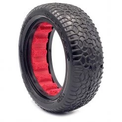 New ✔️ AKA PRODUCTS, INC. 1/10 Scribble Front 2WD 2.2 Tires, Super Soft with Red Inserts (2): Buggy 💯