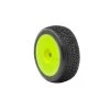 Outlet 🛒 AKA PRODUCTS, INC. 1/8 Impact Medium Long Wear Pre-Mounted Tires, Yellow EVO Wheels (2): Buggy ⌛