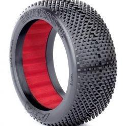 Coupon ❤️ AKA PRODUCTS, INC. 1/8 Gridiron II Medium Long Wear Tires, Red Inserts (2): Buggy 💯