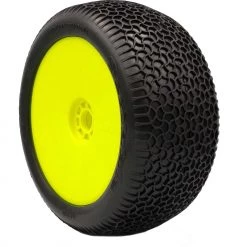 Coupon 🥰 AKA PRODUCTS, INC. 1/8 EVO Scribble Super Soft Pre-Mounted Tires, Yellow Wheels (2): Truggy 😀