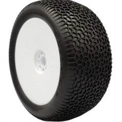 Deals 👏 AKA PRODUCTS, INC. 1/8 EVO Scribble Ultra Soft Pre-Mounted Tires, White Wheels (2): Truggy ✔️