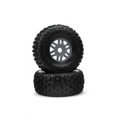 Wholesale ⭐ ARRMA 1/8 dBoots Fortress Front/Rear 2.4/3.3 Pre-Mounted Tires, 17mm Hex, Gunmetal (2) 🧨