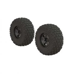 Promo ✔️ ARRMA Dboots 'Fortress SC' Tire Set Glued Gun Metal (2) 🧨