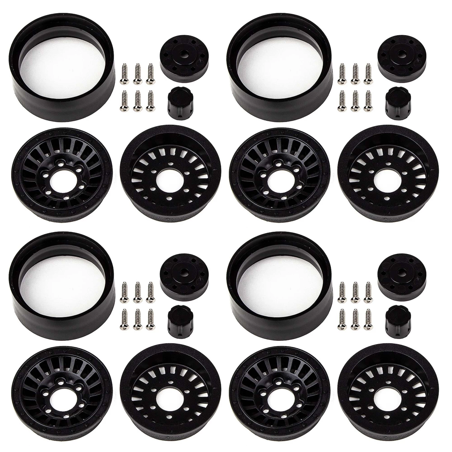 Cheap ⭐ Team Associated Enduro Urbine Wheels, 1.55", Black ✨ 1 Cheap ⭐ Team Associated Enduro Urbine Wheels, 1.55", Black ✨