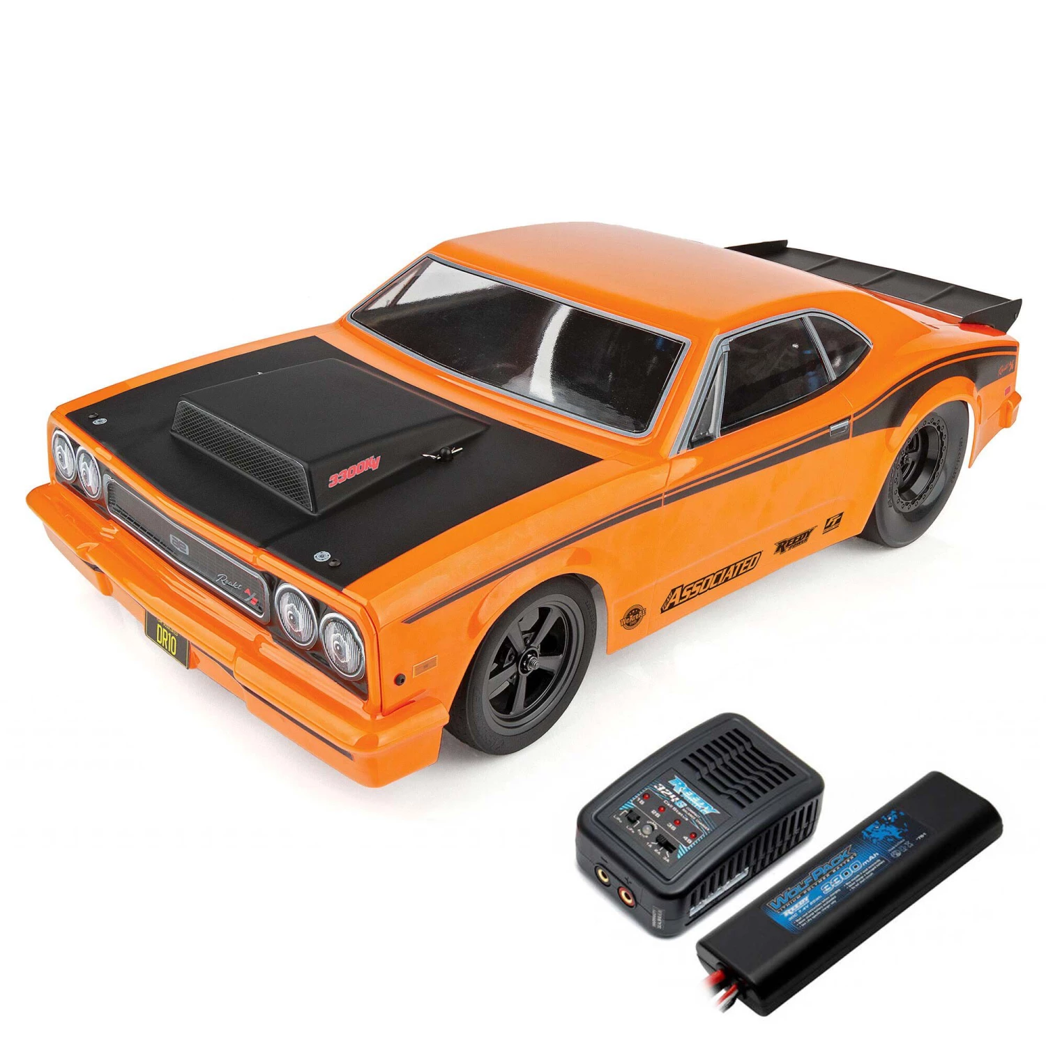 Outlet 🧨 Team Associated 1/10 DR10 2WD Drag Race Car Brushless RTR, Orange, LiPo Combo ❤️ 1 Outlet 🧨 Team Associated 1/10 DR10 2WD Drag Race Car Brushless RTR, Orange, LiPo Combo ❤️