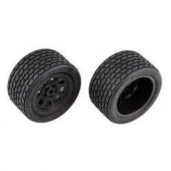 Flash Sale 🎁 Team Associated SR10 Rear Wheels with Street Stock Tires, mounted ✔️
