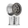 Discount ⌛ Axial 1/8 Oversize 8-Hole 3.8 Beadlock Wheels, 17mm Hex, Black Chrome (2) 😉