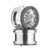 Outlet 🥰 Axial 1/10 Rocksters 2.2 Beadlock Wheels, 12mm Hex, Chrome (2) 😉