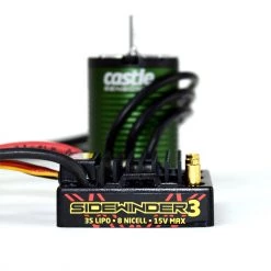 Flash Sale 😀 Castle Creations 1/10 SV3 Sidewinder Waterproof ESC / 1406-4600Kv Sensored Brushless Motor Combo: 4mm Bullet 😍