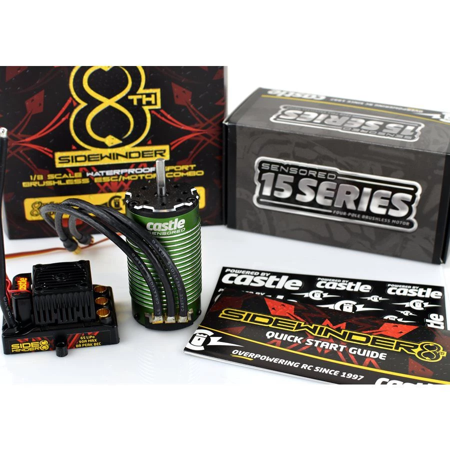 Promo 😀 Castle Creations 1/8 Sidewinder 8th Sport Waterproof ESC and 1515B-2200Kv Motor Combo 😉 2 Promo 😀 Castle Creations 1/8 Sidewinder 8th Sport Waterproof ESC and 1515B-2200Kv Motor Combo 😉 - Image 2