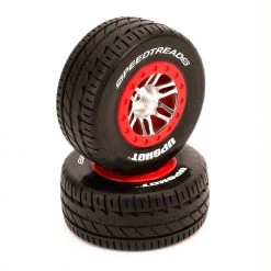 Best Pirce ✨ Duratrax SpeedTreads Upshot SC Tire Mounted (2): Traxxas Slash/Rustler 4X4 Front Rear ECX ⭐