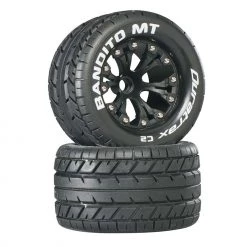 New 🤩 Duratrax Bandito MT 2.8" 2WD Mounted Front C2 Tires, Black (2) 👏