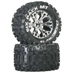 Best Sale ✨ Duratrax Six-Pack MT 2.8" 2WD Mounted Front C2 Tires, Chrome (2) 💯