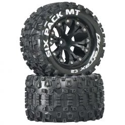 Promo 😍 Duratrax Six-Pack MT 2.8" 2WD Mounted 1/2" Offset Tires, Black (2) 🤩