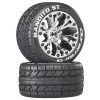 Coupon ⭐ Duratrax Bandito ST 2.8" Mounted 1/2" Offset C2 Tires, Chrome (2) 👏