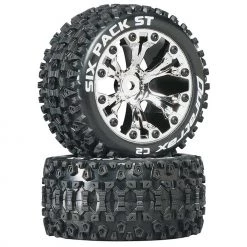 Deals 👍 Duratrax Six Pack ST 2.8" 2WD Mounted Rear C2 Tires, Chrome (2) ✔️
