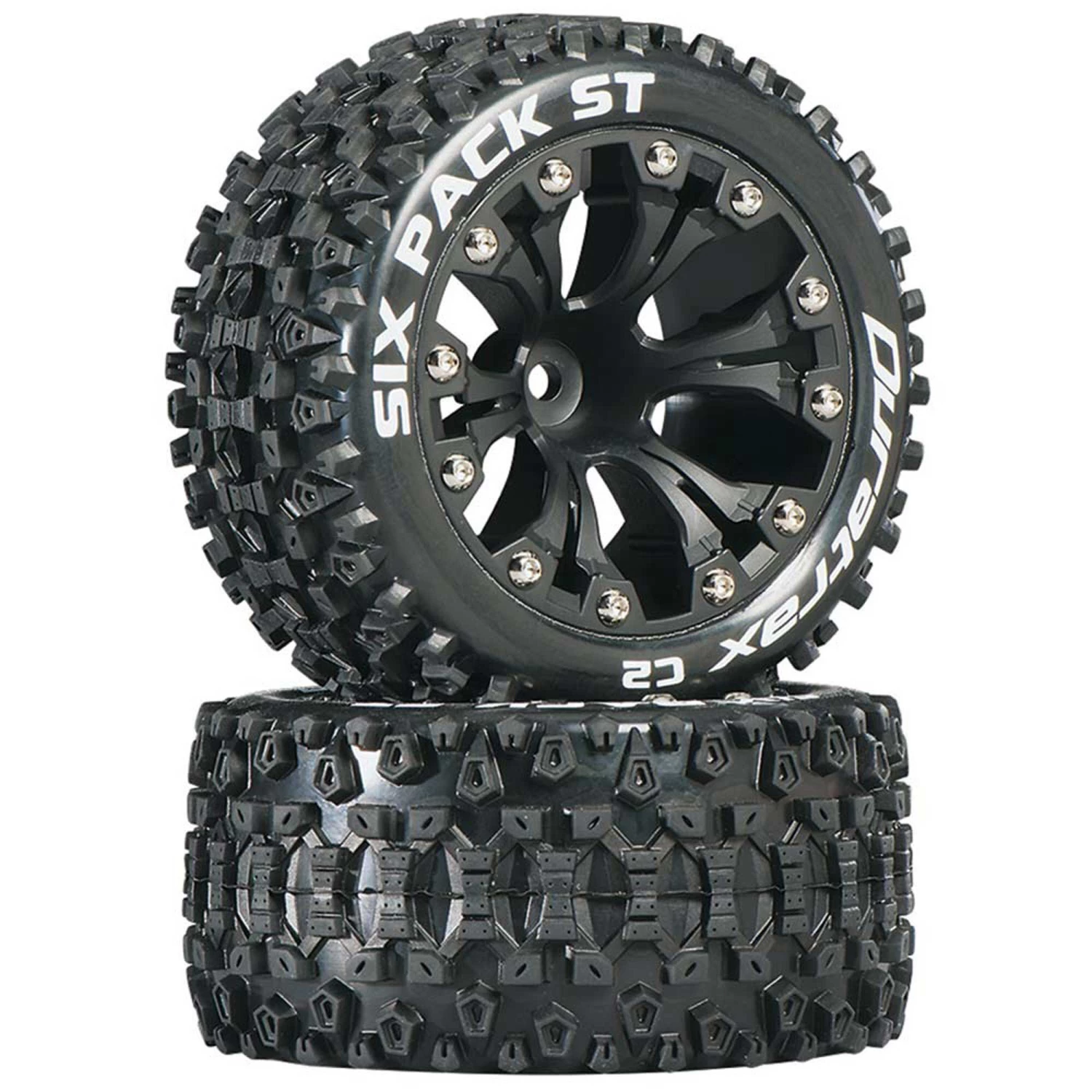 Outlet 👏 Duratrax Six Pack ST 2.8" 2WD Mounted 1/2" Offset Tires, Black (2) 🤩 1 Outlet 👏 Duratrax Six Pack ST 2.8" 2WD Mounted 1/2" Offset Tires, Black (2) 🤩