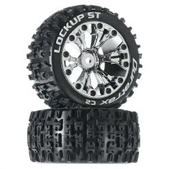Flash Sale 🔥 Duratrax Lockup ST 2.8" 2WD Mounted Rear Tires, Chrome (2) 🔔