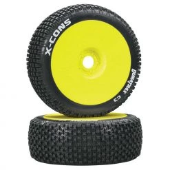 Wholesale 🎉 Duratrax X-Cons 1/8 C3 Mounted Buggy Tires, Yellow (2) 🥰