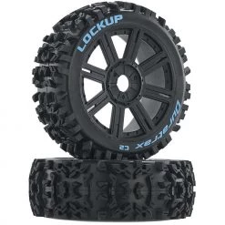 Promo 🔥 Duratrax Lockup 1/8 C2 Mounted Buggy Spoke Tires, Black (2) 💯