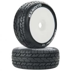 New 💯 Duratrax Bandito 1/8 Buggy C2 Mounted Buggy Tires, White (2) ⌛