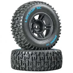 Deals 😉 Duratrax Lockup SC Tire C2 Mounted Black Front: Slash(2) ✨