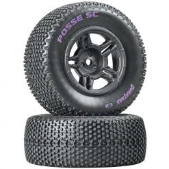 Cheap 🛒 Duratrax Posse SC C2 Mounted Tires, Rear Slash (2) 🛒