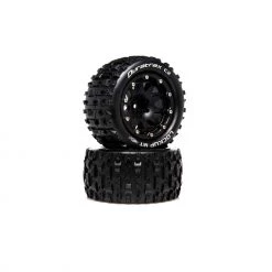 Brand new 🔔 Duratrax Lockup MT Belted 2.8" 2WD Mounted Rear Tires, .5 Offset, Black (2) 🌟