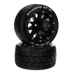 Best Pirce 🛒 Duratrax Bandito ST Belted 2.8" Mounted Front/Rear Tires, 14mm Black (2) ✔️