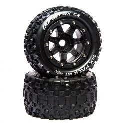 New 🛒 Duratrax SixPack MT Belt 2.8" Mounted Front/Rear Tires .5 Offset 17mm, Black (2) 🧨
