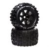 Discount 🔥 Duratrax Lockup ST Belt 3.8" Mounted Front/Rear Tires .5 Offset 17mm, Black (2) 🎉
