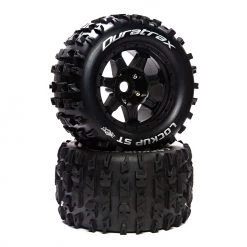 Discount 🔥 Duratrax Lockup ST Belt 3.8" Mounted Front/Rear Tires .5 Offset 17mm, Black (2) 🎉