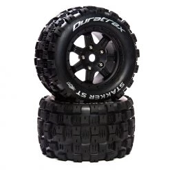 Cheapest 🤩 Duratrax Stakker ST Belt 3.8" Mounted Front/Rear Tires 0 Offset 17mm, Black (2) ✔️