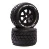 Brand new ⌛ Duratrax Bandito MT Belt 3.8" Mounted Front/Rear Tires 0 Offset 17mm, Black (2) 🎁