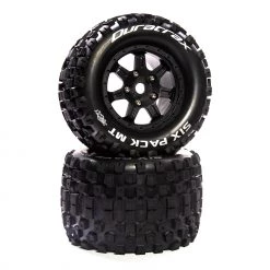 Deals 😀 Duratrax Six Pack MT Belt 3.8" Mounted Front/Rear Tires 0 Offset 17mm, Black (2) ⌛