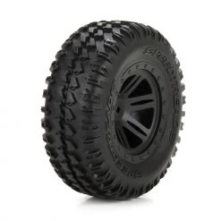 Best Sale 😀 ECX Front Tire, Premounted, Black Wheel (2): 1/10 AMP DB 🌟