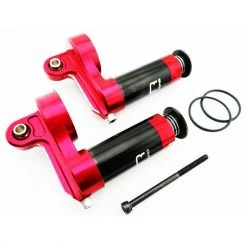 Discount 👏 Hot Racing Red Aluminum Reservoir Shock Upgrade Kit: Losi DBXL (2) 💯 -Cheap RC Cars And Trucks Store HRADBL156R02 A2 BR9MH552