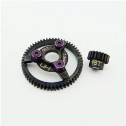 Brand new 👏 Hot Racing Steel Pinion and Spur Gear 18t 56t 32p, Purple: Traxxas ✔️
