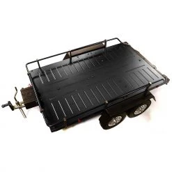 Outlet 🥰 Integy Alloy Flatbed Dual Axle Car Trailer, Black: 1/10 RC 🌟