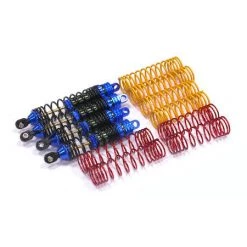 Brand new ⭐ Integy XSR Shock Set, Blue: Traxxas Nitro Rustler, Nitro Stampede (4) 🥰