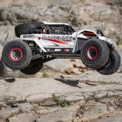 Best Sale 👏 Losi 1/6 Super Rock Rey V2 4WD Rock Racer Brushless RTR, White ⭐ -Cheap RC Cars And Trucks Store LOS05016V2T1 A05 UJSW1RUE