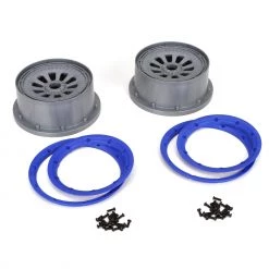 Wholesale 👏 Losi 1/5 Wheel and Beadlock Set 4.75, 24mm Hex, Blue (2): 5IVE-T ✨