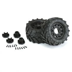Best deal 👍 Pro-Line Racing 1/10 Masher Front/Rear 2.8" MT Tires Mounted 12mm Blk Raid (2) ⌛ -Cheap RC Cars And Trucks Store PRO119210 A2 EY5HS6MW