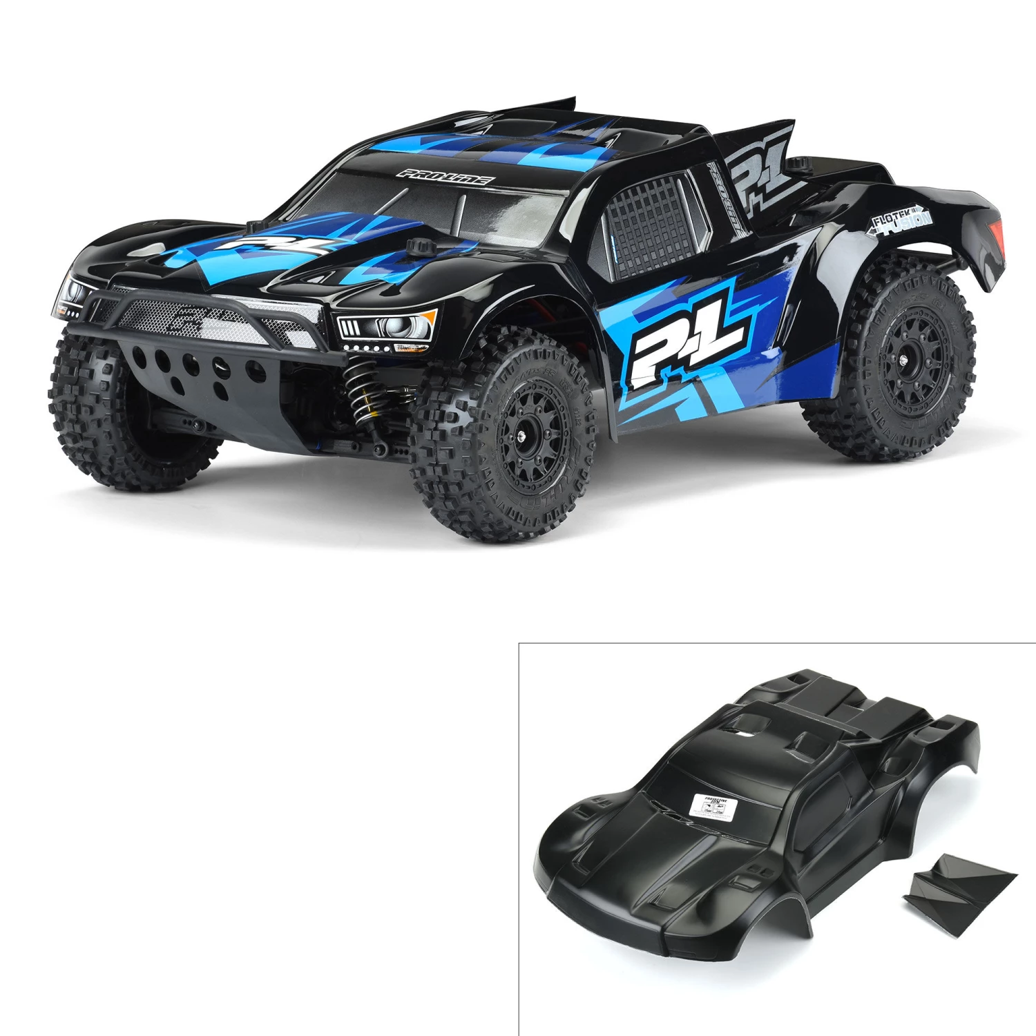 Outlet ๐งจ Pro-Line Racing 1/10 Pre-Cut Flo-Tek Fusion Tough-Color Black Body: Short Course โ 1 Outlet ๐งจ Pro-Line Racing 1/10 Pre-Cut Flo-Tek Fusion Tough-Color Black Body: Short Course โ