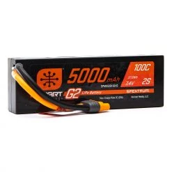 Best Sale 🛒 Spektrum 7.4V 5000mAh 2S 100C Smart G2 Hardcase LiPo Battery: IC3 🎁