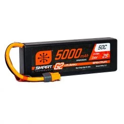 Cheapest 🥰 Spektrum 7.4V 5000mAh 2S 50C Smart LiPo G2 Hard Case: IC3 😍