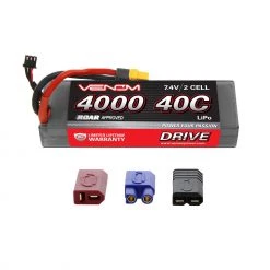 Discount 😀 Venom 7.4V 4000mAh 2S 40C DRIVE Sport Power LiPo Battery: UNI 2.0 Plug ⭐